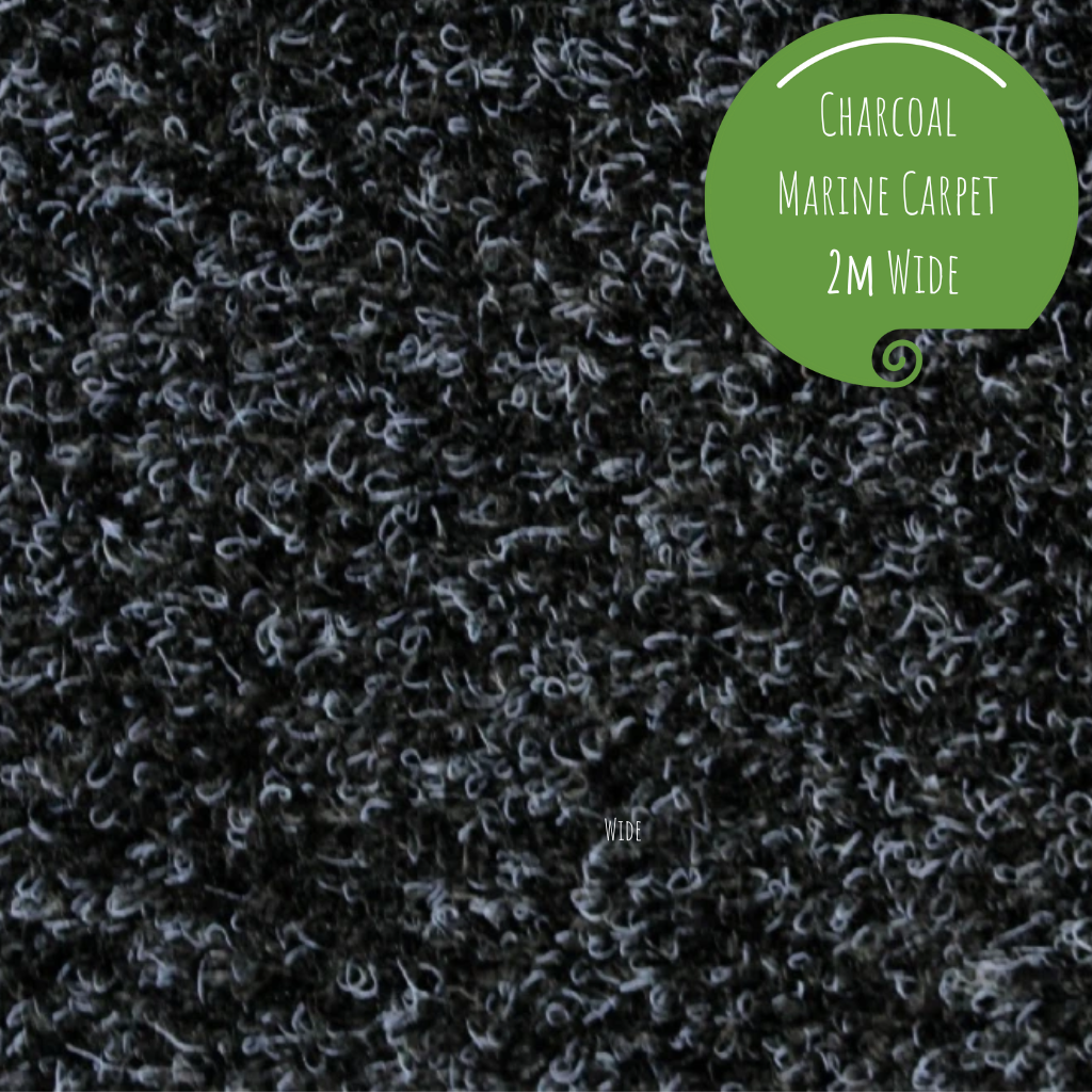 Charcoal Marine Carpet - 2m Wide